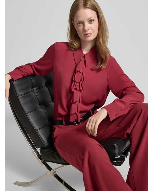 Luisa Cerano Red Hemdbluse mit Seiden-Anteil
