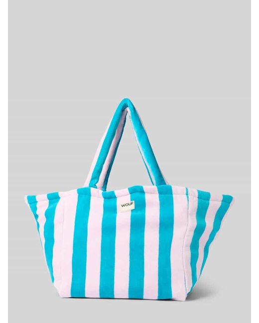 Wouf Blue Handtasche mit Label-Badge Modell 'Lanzarote'
