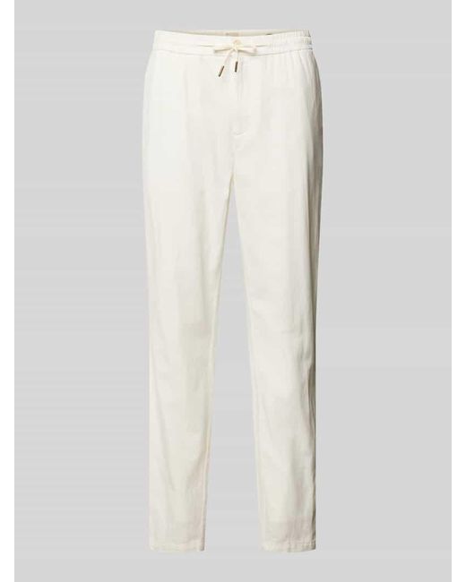 Scotch & Soda Straight Fit Hose in unifarbenem Design Modell 'WARREN' in White für Herren