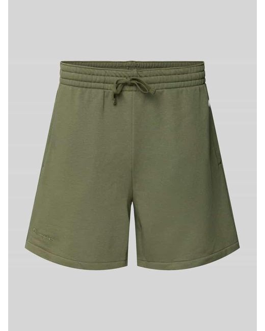 Champion Relaxed Fit Sweatshorts mit Logo-Badge Modell 'Sustainable' in Green für Herren