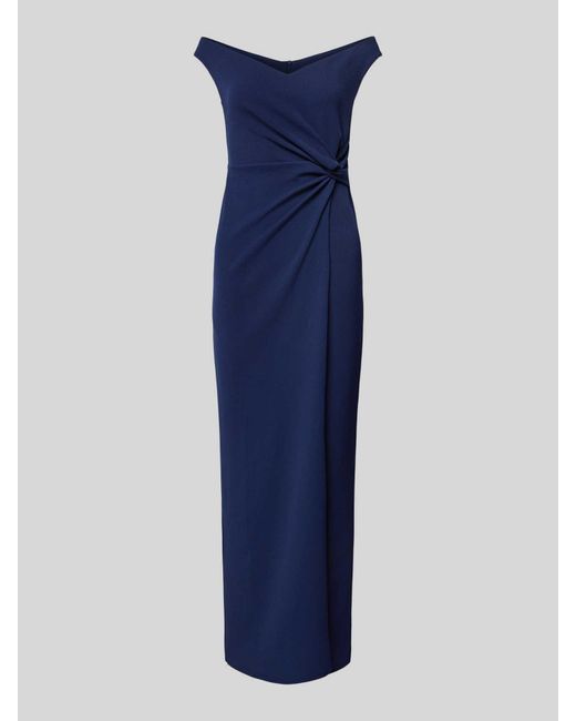 Sistaglam Blue Abendkleid mit Knotendetail
