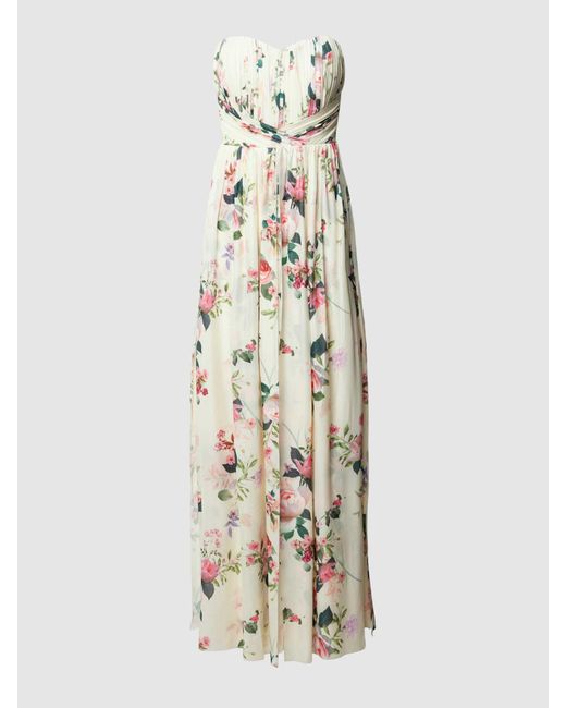 Lipsy White Abendkleid im Infintiy Look mit floralem Muster Modell 'Bella'