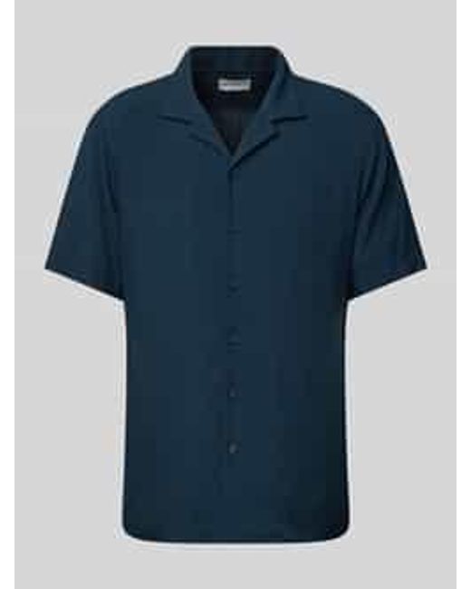 Jake*s Slim Fit Zakelijk Overhemd Met Knoopsluiting in het Blue voor heren