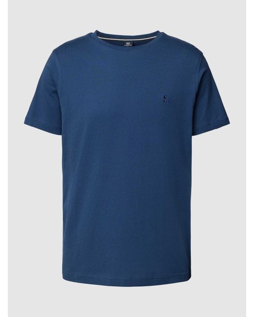 Lerros T-shirt Met Logostitching in het Blue voor heren