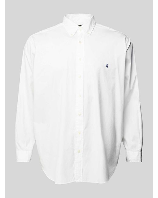 Ralph Lauren Plus Size Vrijetijdsoverhemd Met Button-downkraag in het White voor heren