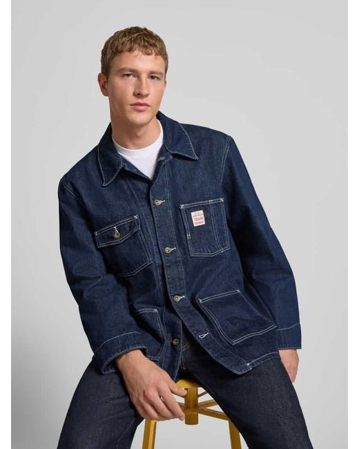 Levi's Relaxed Fit Jeansjacke mit Logo-Patch Modell 'Berkley' in Blue für Herren