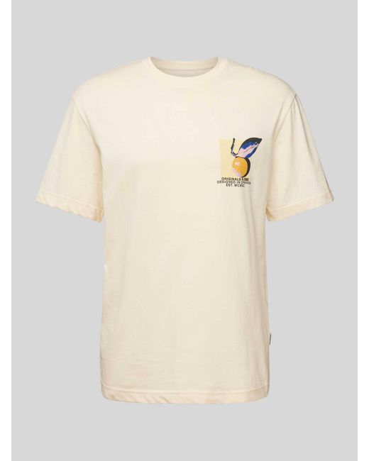 Jack & Jones T-Shirt mit Motiv-Print Modell 'TAMPA' in Natural für Herren