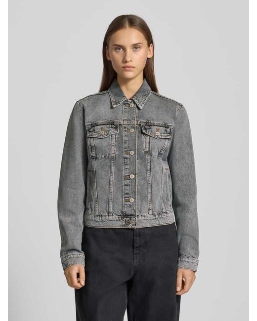 Tommy Hilfiger Gray Regular Fit Jeansjacke aus reiner Baumwolle