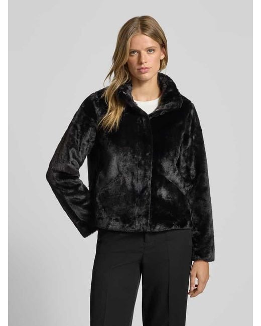 ONLY Black Regular Fit Jacke in Kunstfell-Optik Modell 'NEWVIDA'