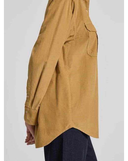 Marc O' Polo Natural Relaxed Fit Hemdbluse aus Baumwoll-Lyocell-Mix
