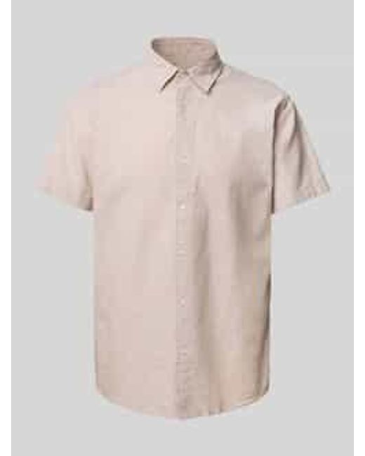 Jack & Jones Slim Fit Vrijetijdsoverhemd Met 1/2-mouwen in het Natural voor heren
