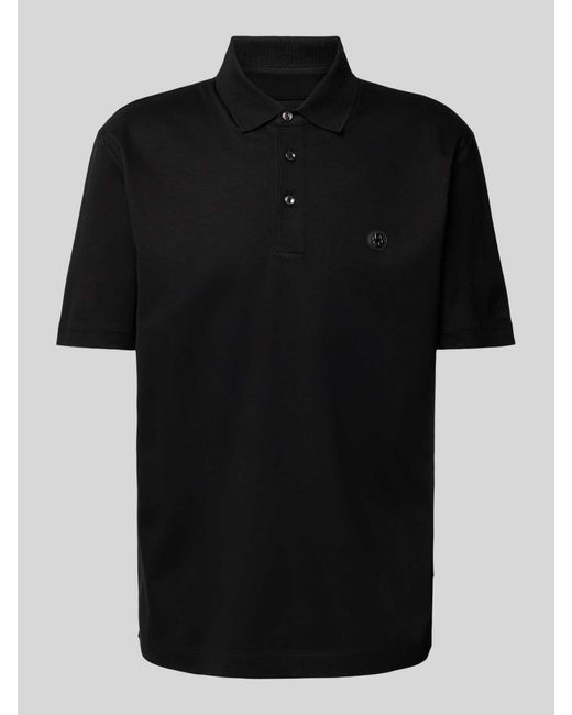 Boss Slim Fit Poloshirt Met Labelpatch in het Black voor heren