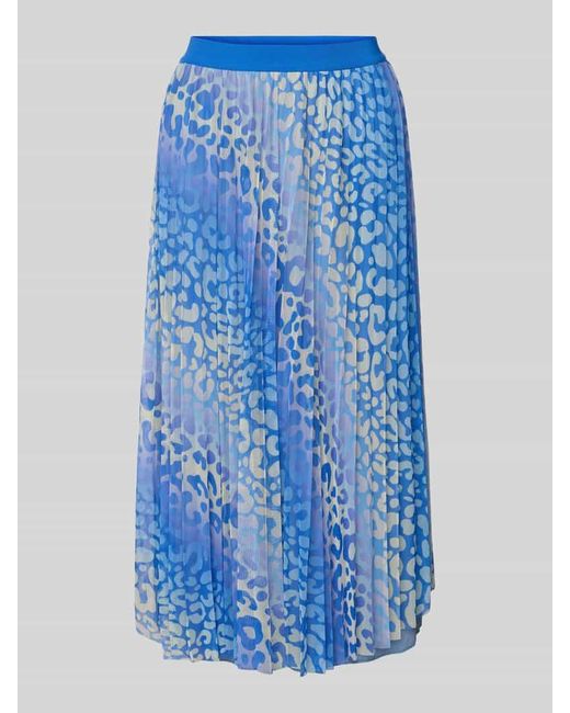 Rich & Royal Blue Midirock mit Plisseefalten