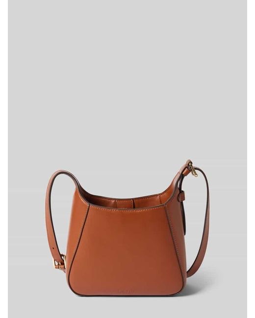 Ralph Lauren Brown Handtasche Mit Label-Applikation Modell 'Tanner'