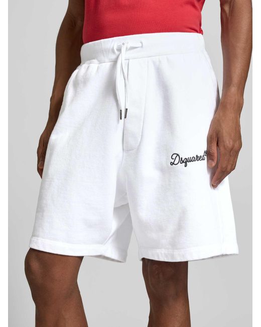 DSquared² Sweatshorts in het White voor heren