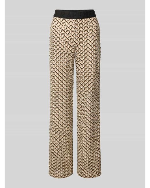 RAFFAELLO ROSSI Natural Straight Leg Stoffhose Mit Elastischem Label-Bund Modell 'Elaine'