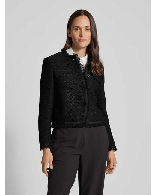 Marc Cain Black Blazer mit Fransen