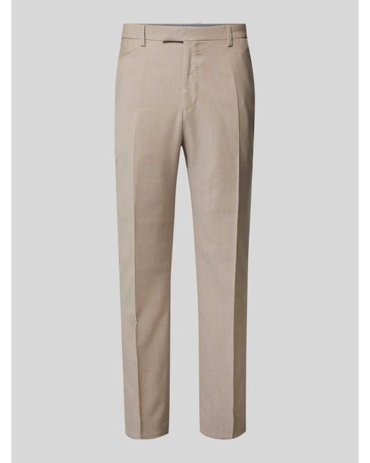 Joop! Tapered Fit Pantalon Met Fijn Structuurmotief, Model 'Blayr' in het Natural voor heren