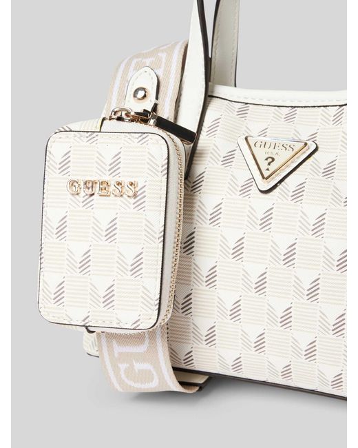 Guess Handtas Met Labelapplicatie in het Natural