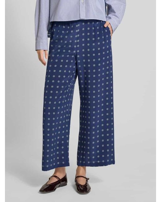 Weekend by Maxmara Blue Relaxed Fit Weite Hose aus reiner Seide Modell 'EUSEBIO'