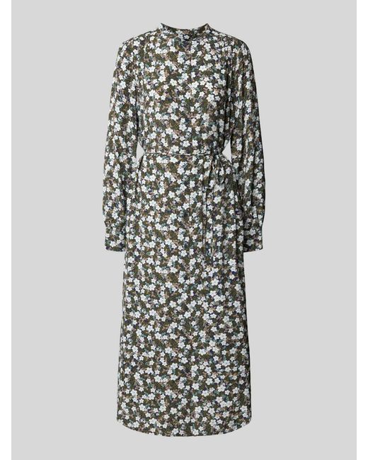 Gant Maxi-jurk Van Pure Viscose Met All-over Bloemenprint in het White
