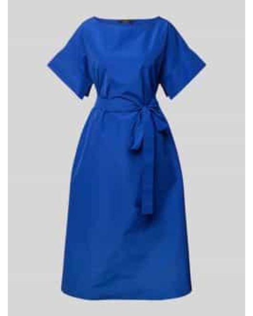 Weekend by Maxmara Midi-jurk Met Strikceintuur in het Blue