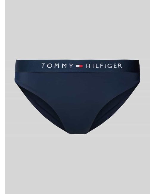 Tommy Hilfiger Blue Bikini-Hose Mit Elastischem Label-Bund