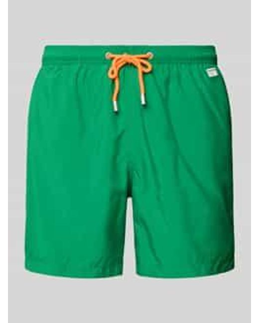 Mc2 Saint Barth Regular Fit Korte Zwembroek Met Labelbadge in het Green voor heren