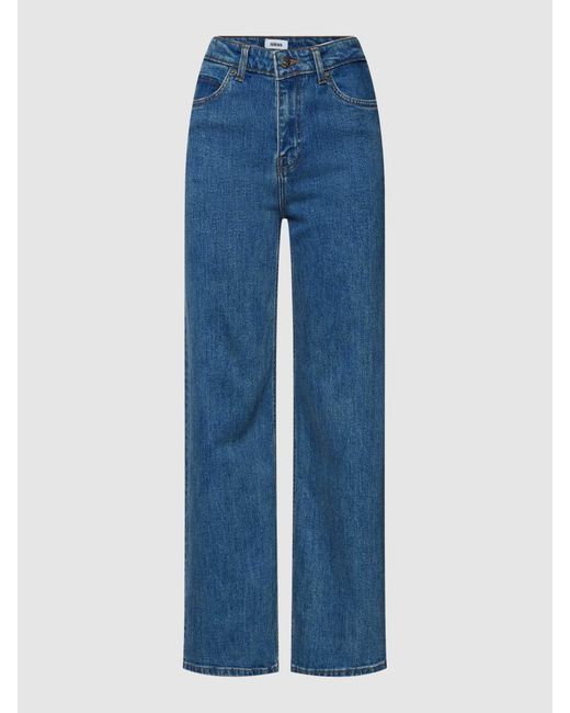 Minimum Straight Fit Jeans Met Labelpatch in het Blue