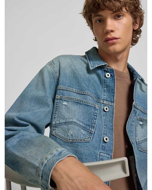 Pepe Jeans Regular Fit Jeansjacke aus Baumwoll-Mix Modell 'HORSHAM PALE TINT' in Blue für Herren