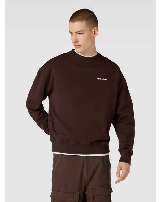 PEGADOR Sweatshirt mit Label-Print in Brown für Herren