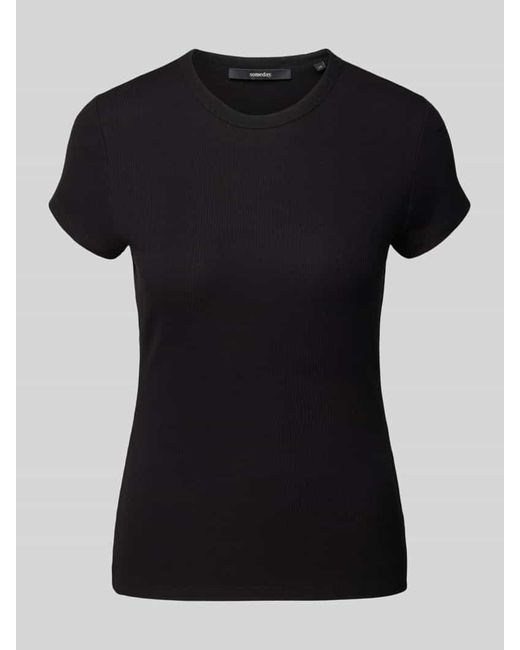 someday. Black T-Shirt in unifarbenem Design Modell 'Kleoh'
