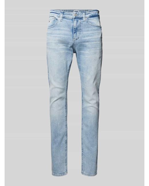 Tommy Hilfiger Slim Tapered Fit Jeans im 5-Pocket-Design Modell 'AUSTIN' in Blue für Herren