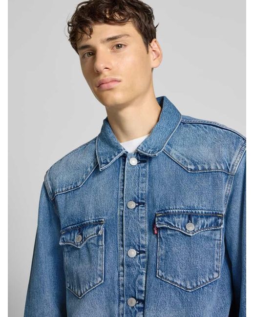 Levi's Jeansjacke mit Kentkragen Modell 'THATS A MYTH TRUCKER' in Blue für Herren