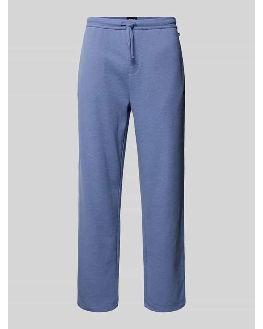 Boss Relaxed Fit Sweatpants aus Baumwoll-Mix in Blue für Herren