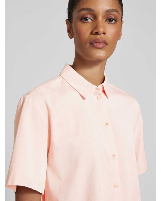 Jake*s Regular Fit Blouse Met Doorknoopsluiting in het Natural