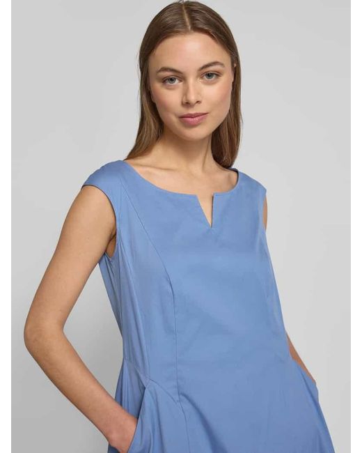 ROBE LÉGÈRE Blue Knielanges Kleid mit Eingrifftaschen