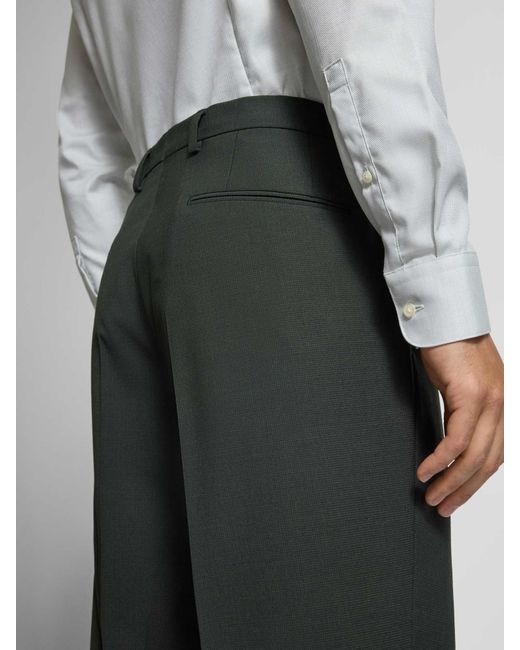 Boss Regular Fit Pantalon Van Scheerwolmix in het Gray voor heren