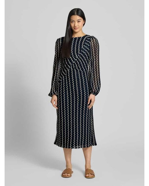 Vila Blue Midikleid mit Rundhalsausschnitt Modell 'ELLEN'