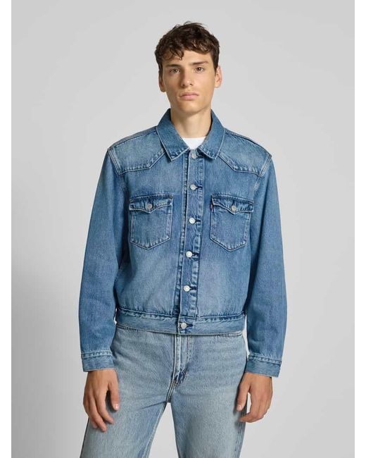 Levi's Jeansjacke mit Kentkragen Modell 'THATS A MYTH TRUCKER' in Blue für Herren
