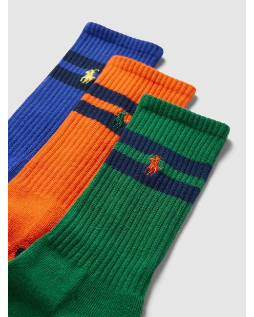 Polo Ralph Lauren Socken mit Logo-Stitching im 3er-Pack in Blue für Herren