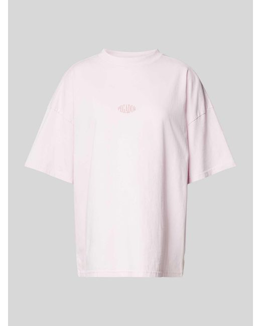 PEGADOR Oversized T-shirt Met Labelprint in het Pink