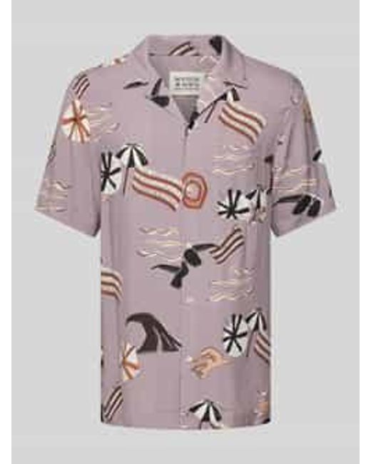 Scotch & Soda Regular Fit Vrijetijdsoverhemd Met Halflange Mouwen in het Pink voor heren