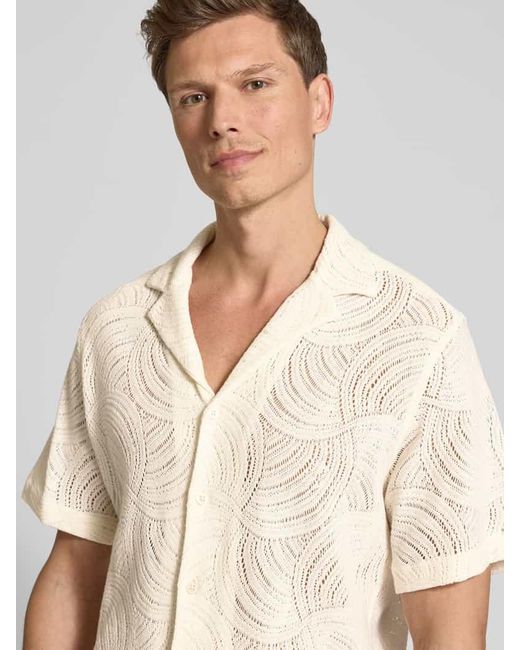 Strellson Regular Fit Freizeithemd mit 1/2-Arm Modell 'Cliro' in Natural für Herren