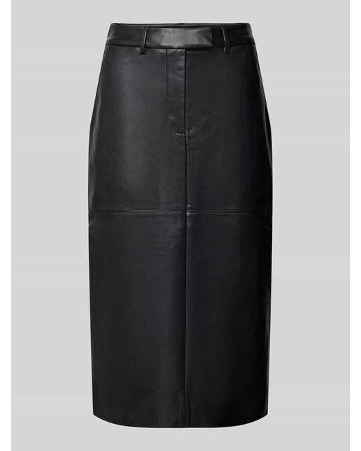 Calvin Klein Midirock in Leder-Optik in Schwarz | Lyst AT