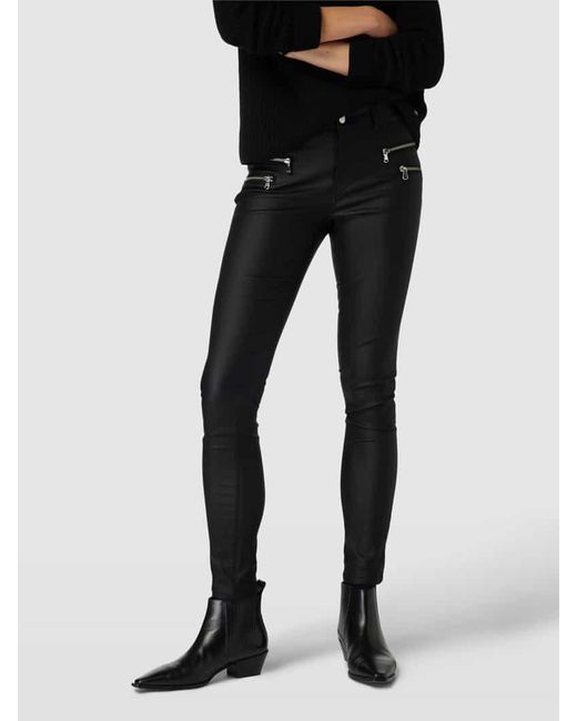 Vero Moda Black Slim Fit Hose in Leder-Optik Modell 'SEVEN'