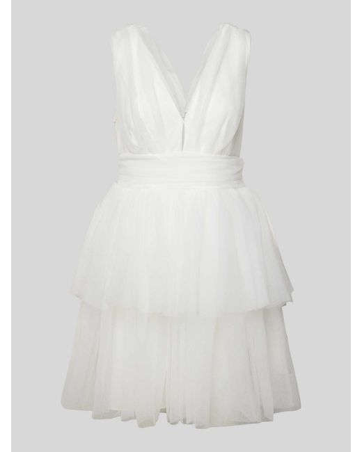 Gina Tricot Mini-jurk Met Volants in het White