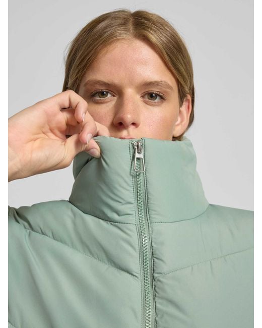 ONLY Regular Fit Gewatteerd Jack Met Opstaande Kraag, Model 'Maggi Life' in het Green