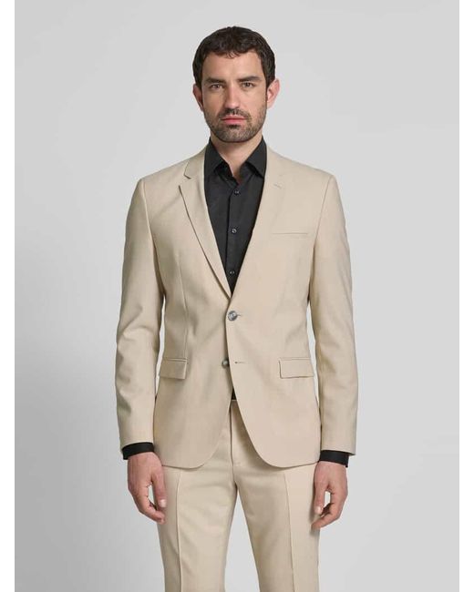 HUGO Slim Fit 2-Knopf-Sakko mit Reverskragen Modell 'Arti' in Natural für Herren