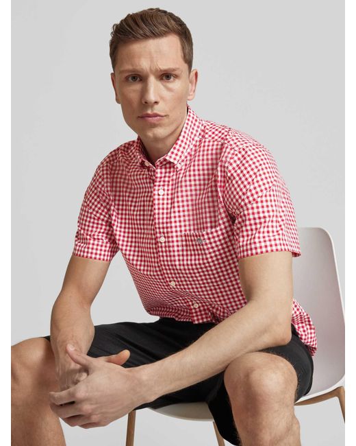 Gant Freizeithemd mit Button-Down-Kragen in Red für Herren